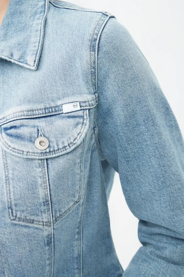 SHOP Trina Turk JACKETS and COATS AG WOMEN039S LIGHT BLUE ALAMO DENIM JACKET