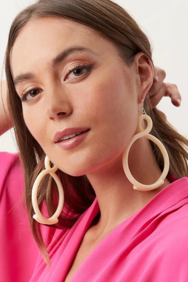 SHOP Trina Turk JEWELRY COREY MORANIS HOOP EARRING OPAQUE