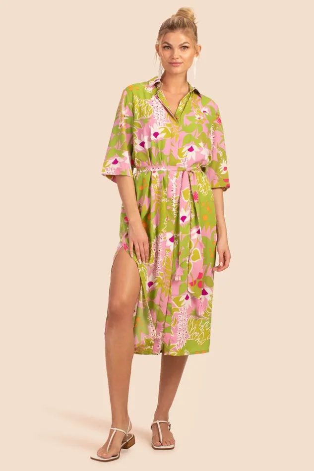 SHOP Trina Turk MATCHING SWIM SETS LA PALMA MIDI SHIRTDRESS