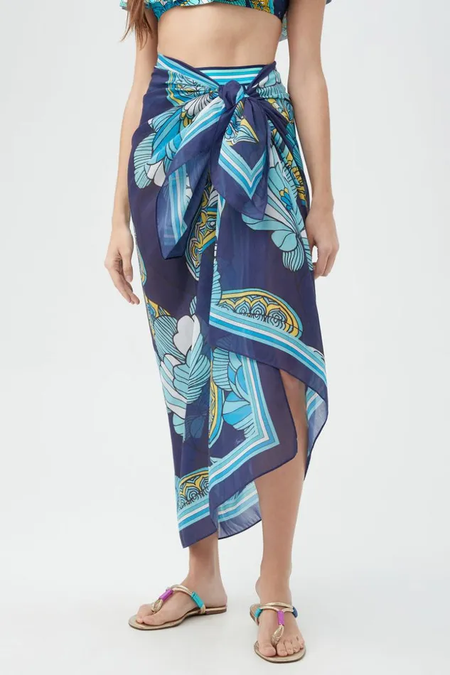SHOP Trina Turk MATCHING SWIM SETS WOMEN039S PIROUETTE PAREO SWIM COVERUP
