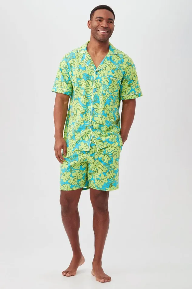 SHOP Trina Turk MEN039S SLEEPWEAR PALM LEAVES MEN039S SHORT SLEEVE BOXER SHORT JERSEY PJ SET SHOP Trina Turk MEN039S SLEEPWEAR PALM LEAVES MEN039S SHORT SLEEVE BOXER SHORT JERSEY PJ SET
