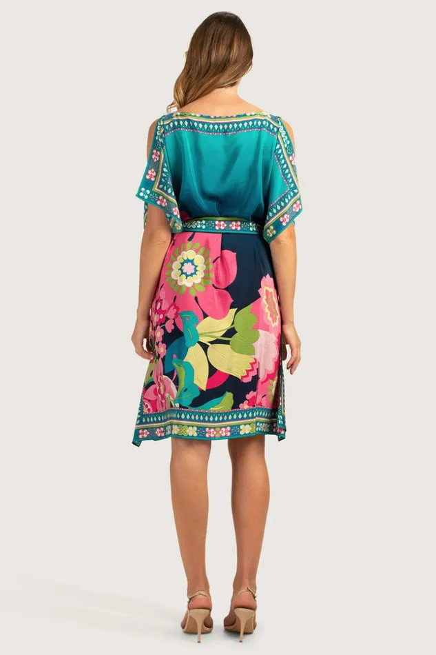 SHOP Trina Turk MINI DRESSES SUNLIGHT FLORAL BELTED THEODORA CAFTAN DRESS