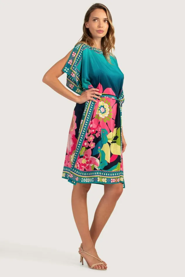SHOP Trina Turk MINI DRESSES SUNLIGHT FLORAL BELTED THEODORA CAFTAN DRESS