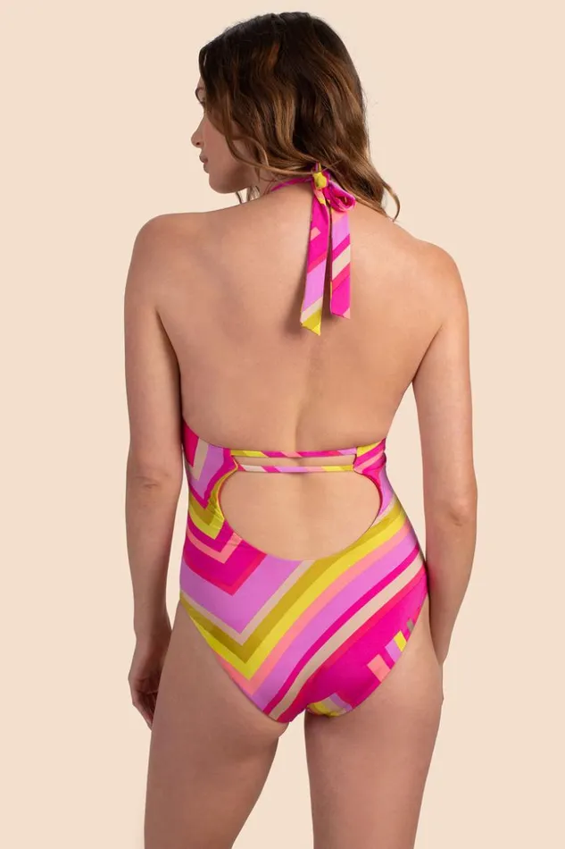 SHOP Trina Turk ONE PIECE SWIMWEAR WALTZ PLUNGE MAILLOT