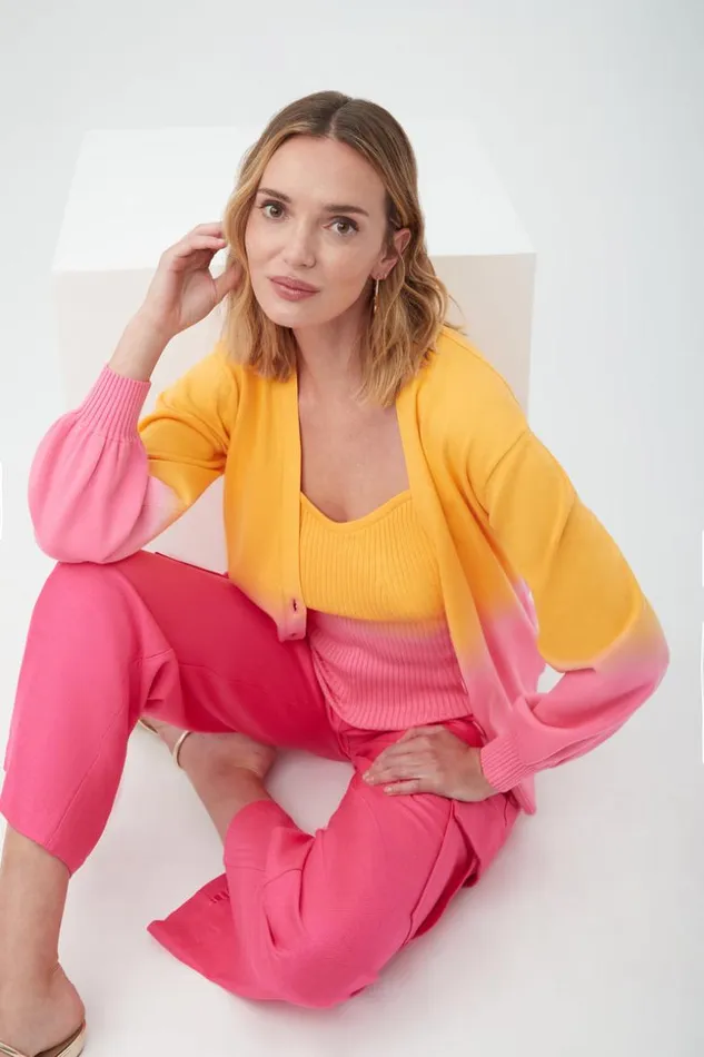 SHOP Trina Turk SWEATERS and KNITS SAND PEARL CARDIGAN