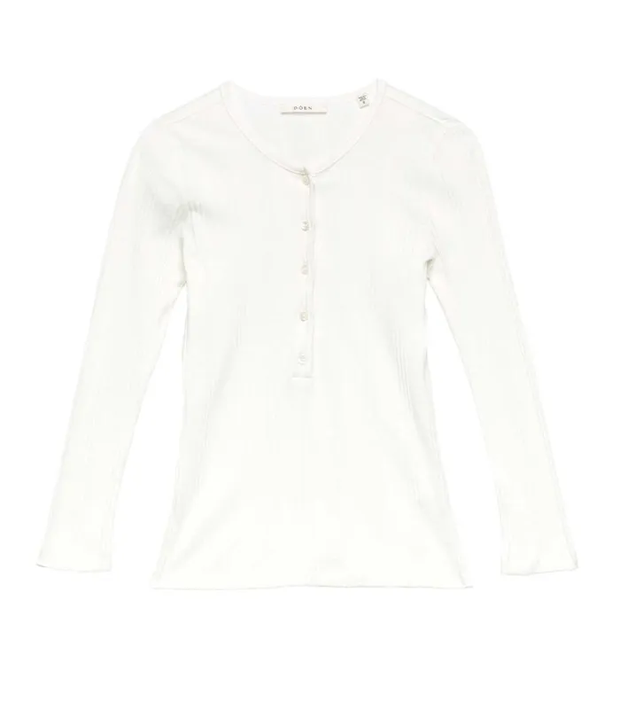 Shop VESPER SILK TEE Cream DEN Tees