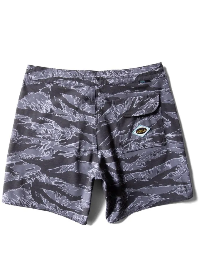 Short Sets 165quot Boardshort Black Tiger Camo Men Vissla Boardshorts