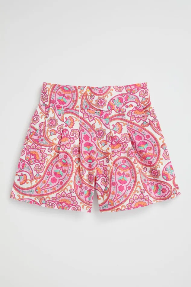 Shorts Girl Seed Heritage Paisley Short Fuchsia