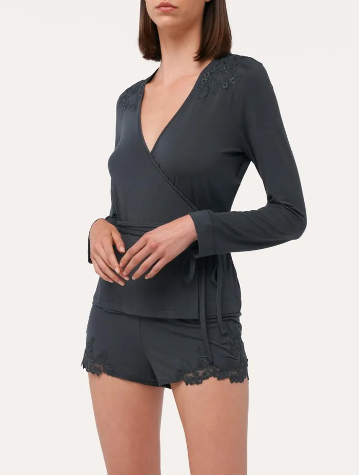 Shorts In Charcoal Grey Jersey Sleepwear La Perla Pajamas