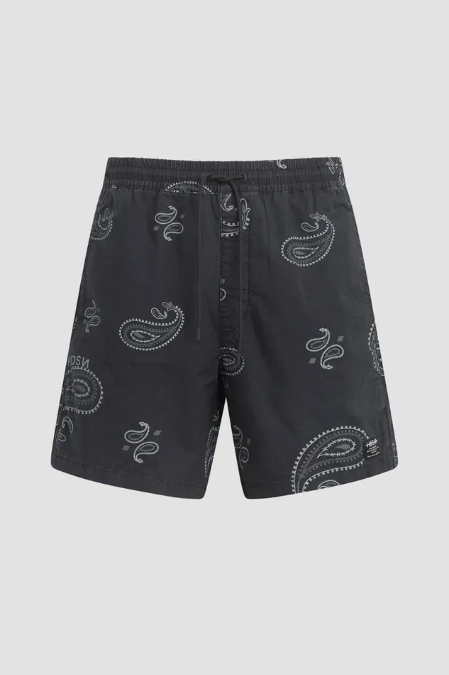 Shorts Men Hudson Jeans Racer Short Black Bandana Shorts Men Hudson Jeans Racer Short Black Bandana