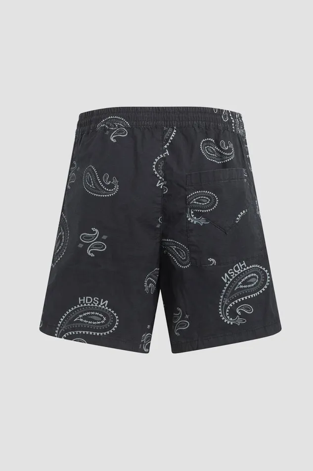 Shorts Men Hudson Jeans Racer Short Black Bandana Shorts Men Hudson Jeans Racer Short Black Bandana