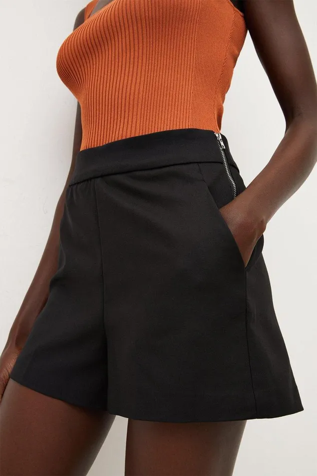 Shorts Women Karen Millen Tall Essential Techno Woven Short Black