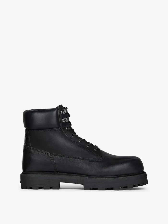 Show Ankle Workboots In Shiny Leather Black Men Givenchy Boots and Loafers