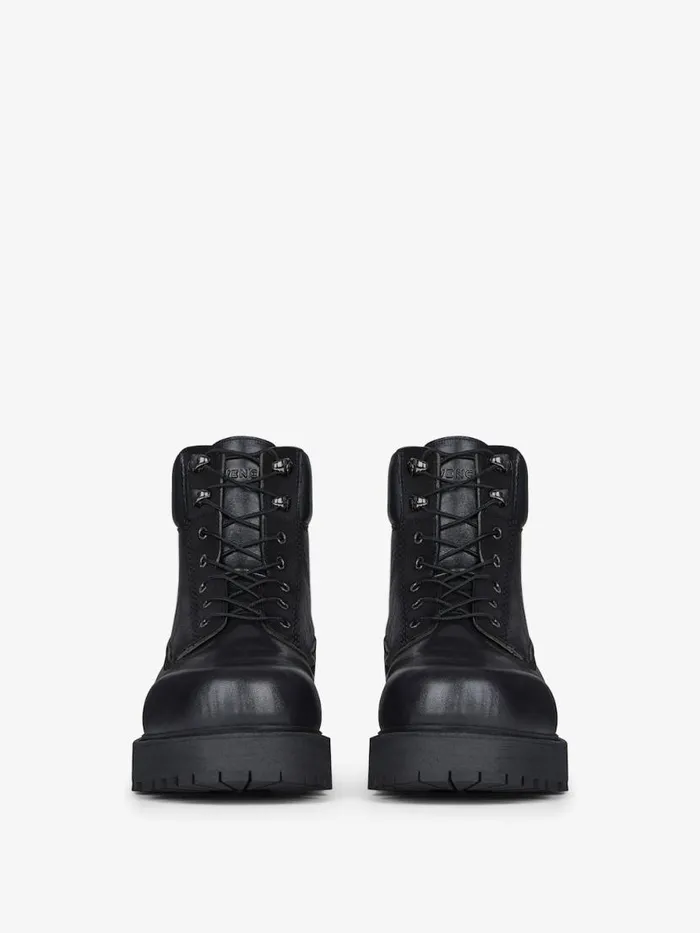 Show Ankle Workboots In Shiny Leather Black Men Givenchy Boots and Loafers
