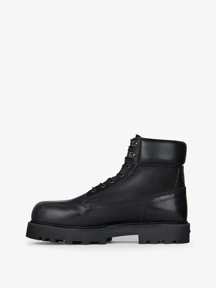 Show Ankle Workboots In Shiny Leather Black Men Givenchy Boots and Loafers