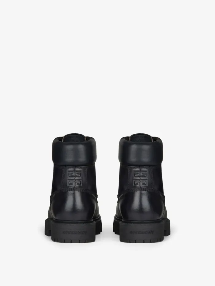 Show Ankle Workboots In Shiny Leather Black Men Givenchy Boots and Loafers