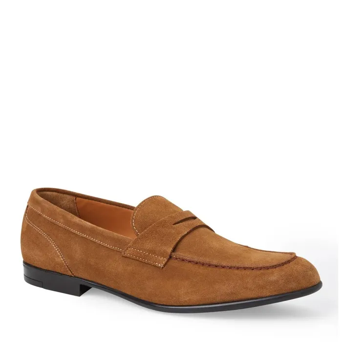 Silas Suede Loafer 8211 Cognac Men Bruno Magli Dress Shoes