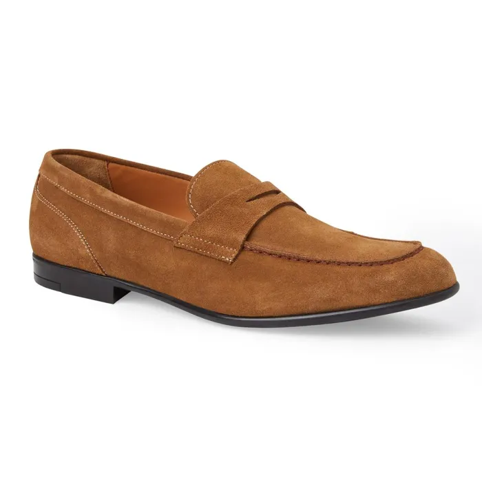 Silas Suede Loafer 8211 Cognac Men Bruno Magli Dress Shoes