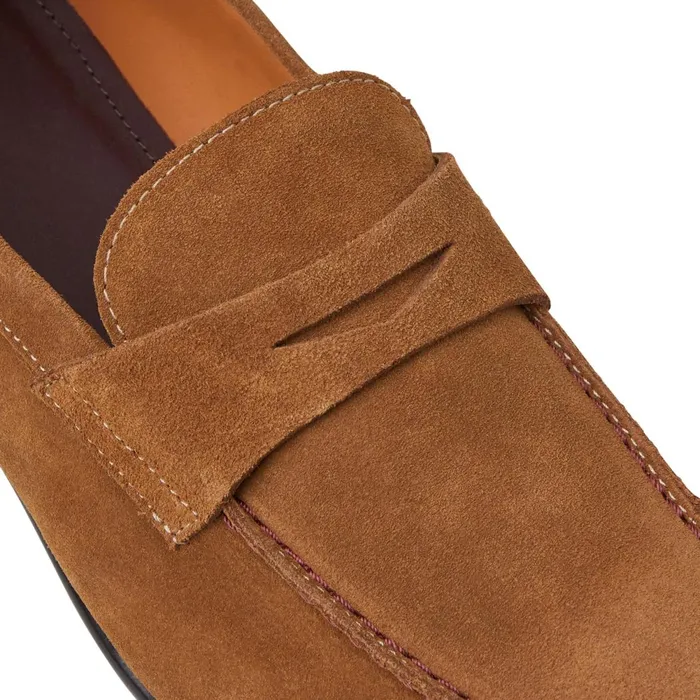 Silas Suede Loafer 8211 Cognac Men Bruno Magli Dress Shoes