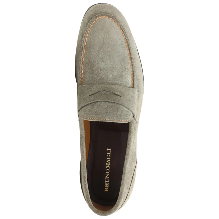 Silas Suede Loafer 8211 Taupe Men Bruno Magli Casual Shoes