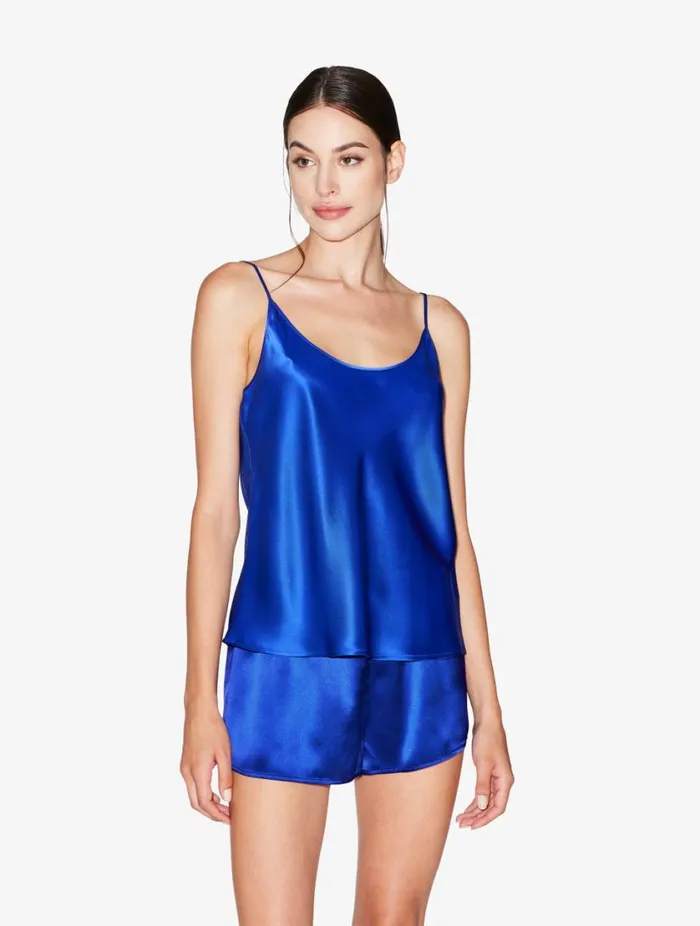 Silk Sleep Shorts In Electric Blue Sleepwear La Perla Pajamas
