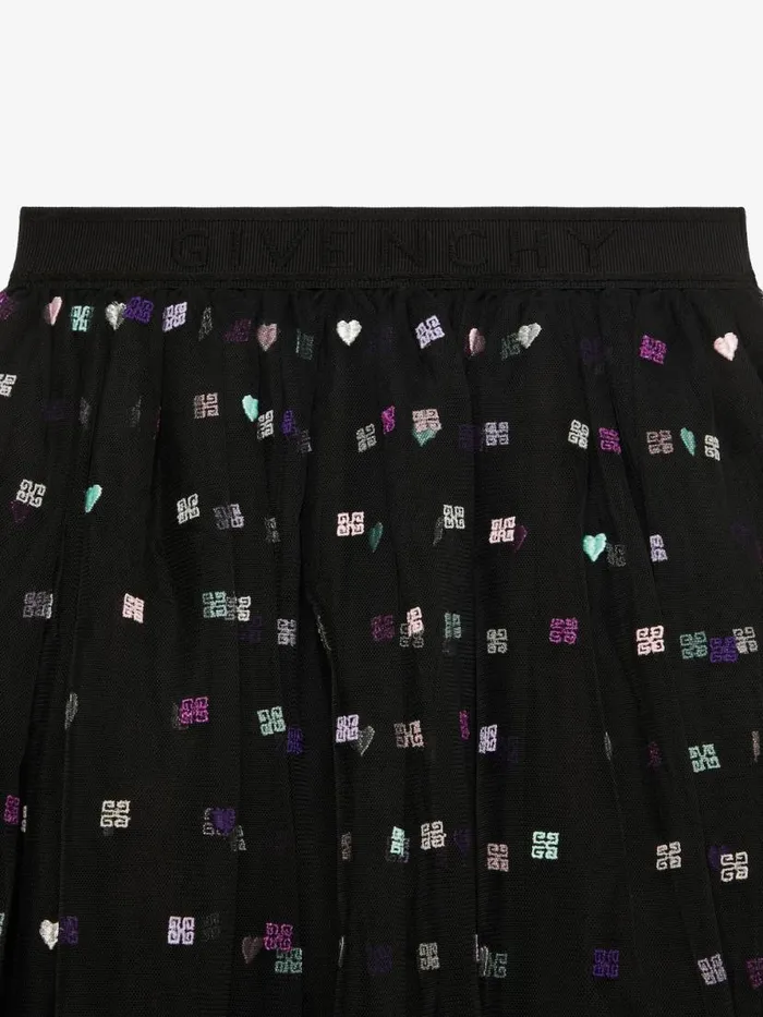 Skirt In 4g Tulle Black Kids Givenchy