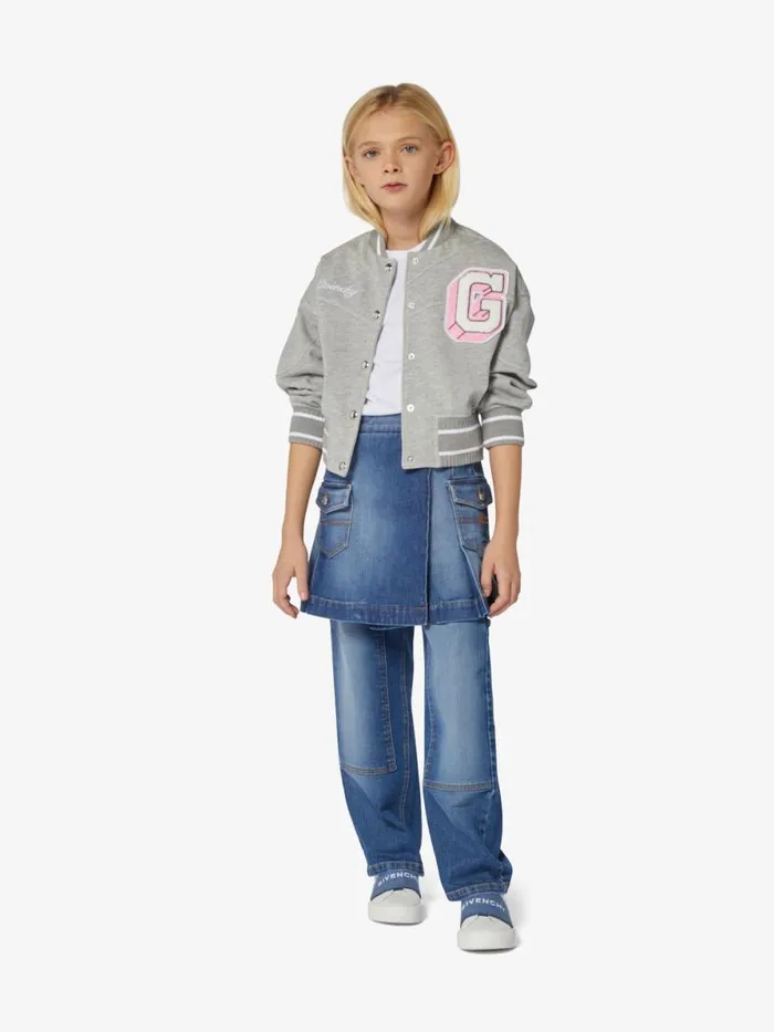 Skirt In Denim Denim Blue Kids Givenchy