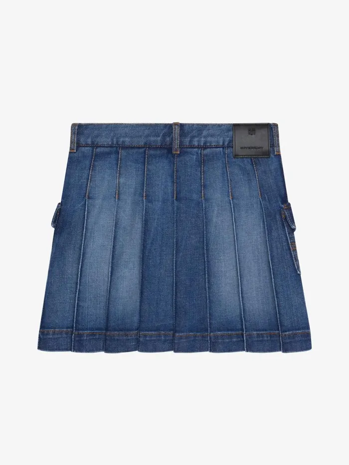 Skirt In Denim Denim Blue Kids Givenchy