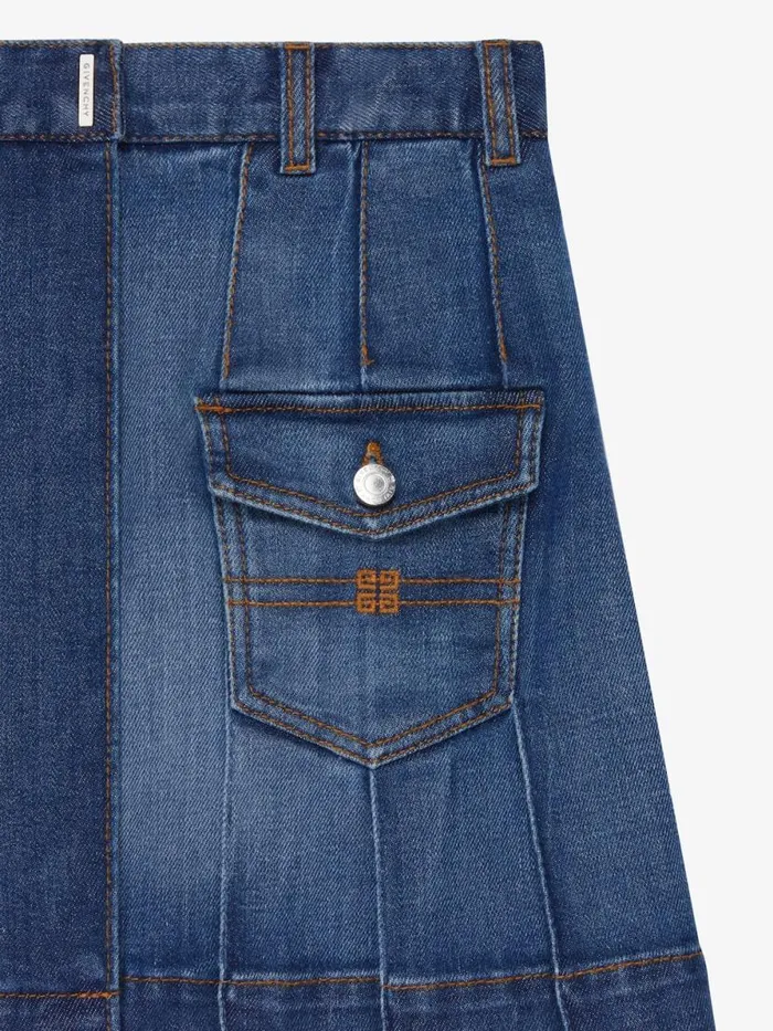 Skirt In Denim Denim Blue Kids Givenchy