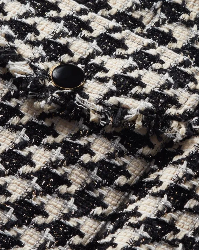 Skirts and Shorts Shop Veronica Beard Adriel Houndstooth Skirt Blackoffwhite