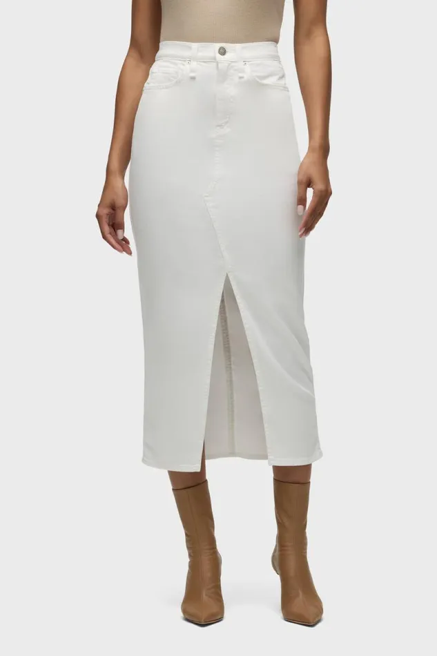 Skirts Women Hudson Jeans Reconstructed Skirt White