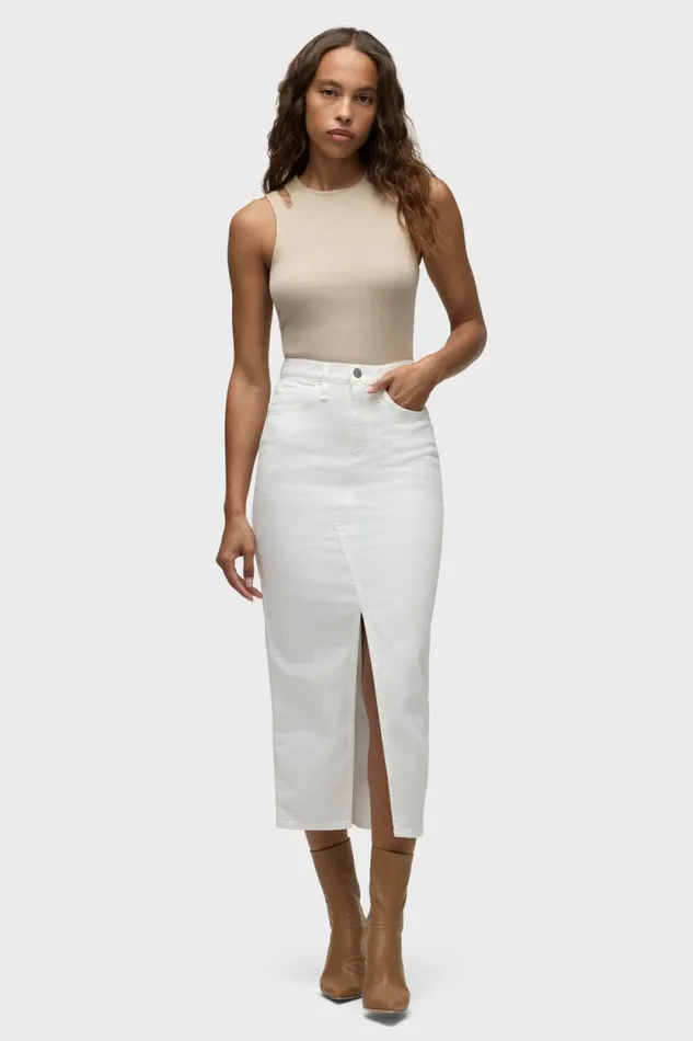 Skirts Women Hudson Jeans Reconstructed Skirt White Skirts Women Hudson Jeans Reconstructed Skirt White