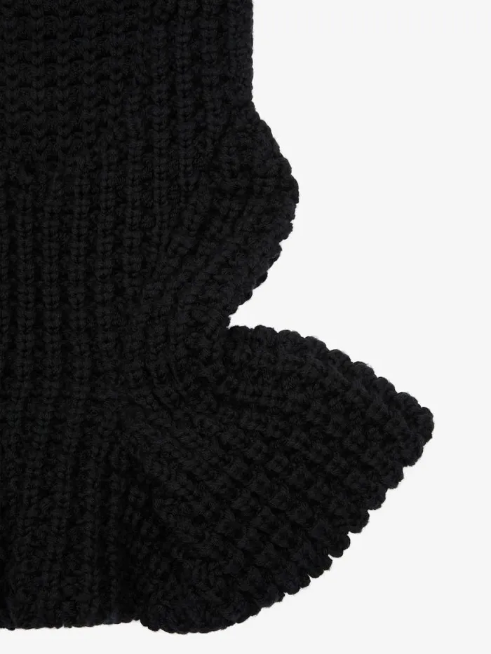 Slim Fit Peplum Top In Waffle Wool Black Women Givenchy Tops and Shirts
