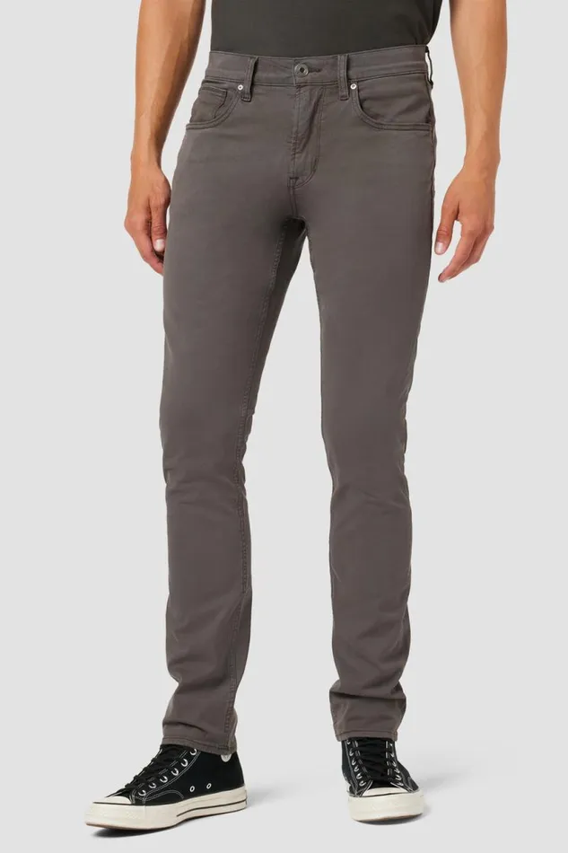 Slim Men Hudson Jeans Blake Slim Straight Twill Pant Dark Grey
