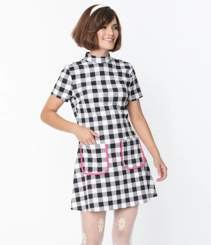 Smak Parlour Black and White Gingham Wave Maker Mini Dress Dresses Unique Vintage Pocket Dresses Smak Parlour Black and White Gingham Wave Maker Mini Dress Dresses Unique Vintage Pocket Dresses