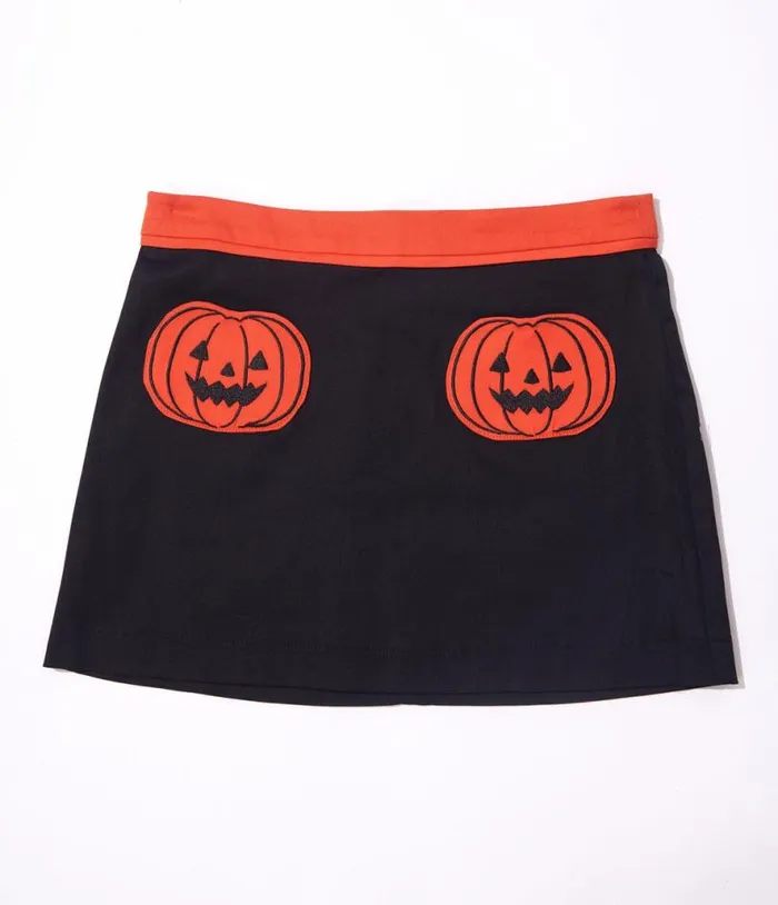 Smak Parlour Kids Black Pumpkin Patch Pocket Skirt ClothingHalloween Unique Vintage Skirts Smak Parlour Kids Black Pumpkin Patch Pocket Skirt ClothingHalloween Unique Vintage Skirts