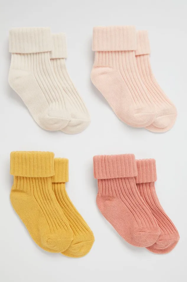 Socks NewbornBaby Seed Heritage Rib Sock Multipack Pink