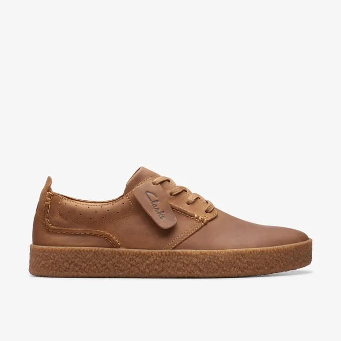 Streethill Lace Dark Tan Leather Men Clarks Sneakers