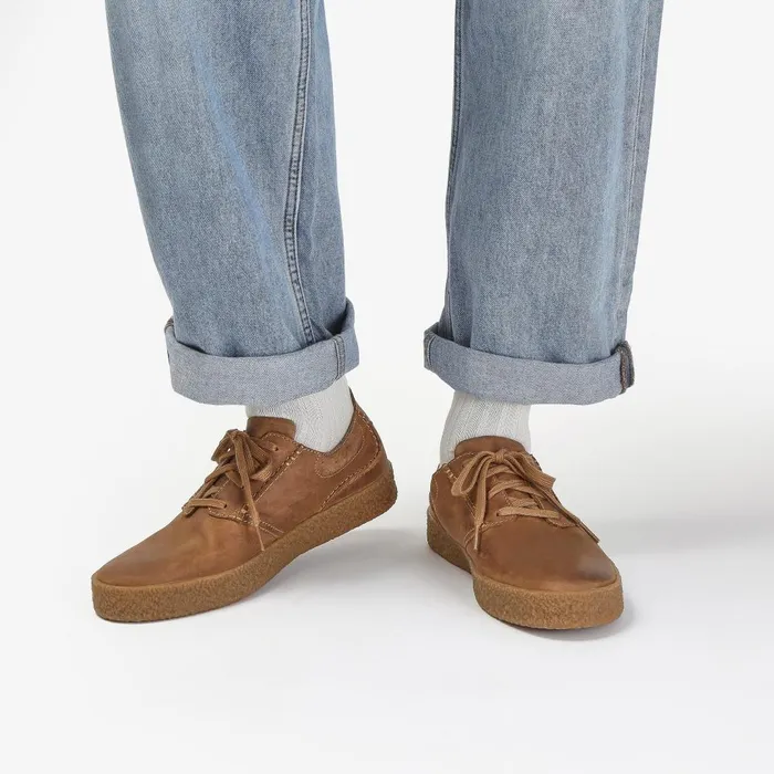 Streethill Lace Dark Tan Leather Men Clarks Sneakers