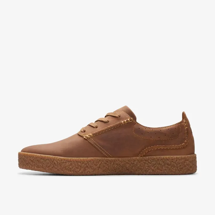 Streethill Lace Dark Tan Leather Men Clarks Sneakers