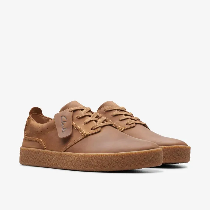 Streethill Lace Dark Tan Leather Men Clarks Sneakers