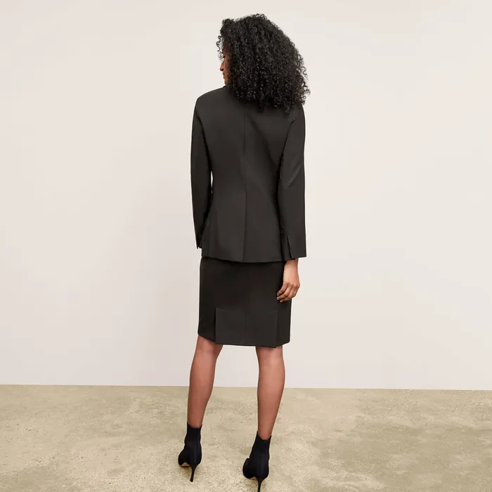 Suiting M M LaFleur Women The Yiyan Classic Blazer 8211 Wool Twill Black