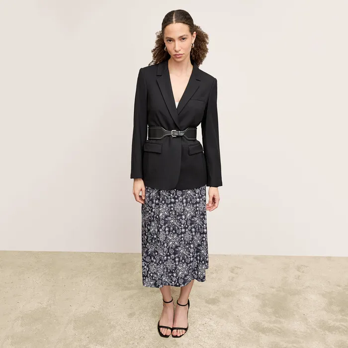 Suiting M M LaFleur Women The Yiyan Classic Blazer 8211 Wool Twill Black
