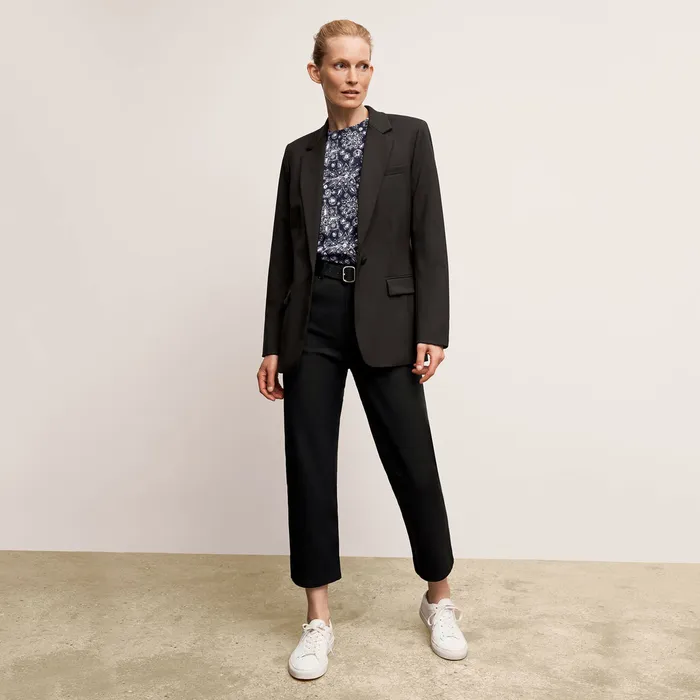 Suiting M M LaFleur Women The Yiyan Classic Blazer 8211 Wool Twill Black