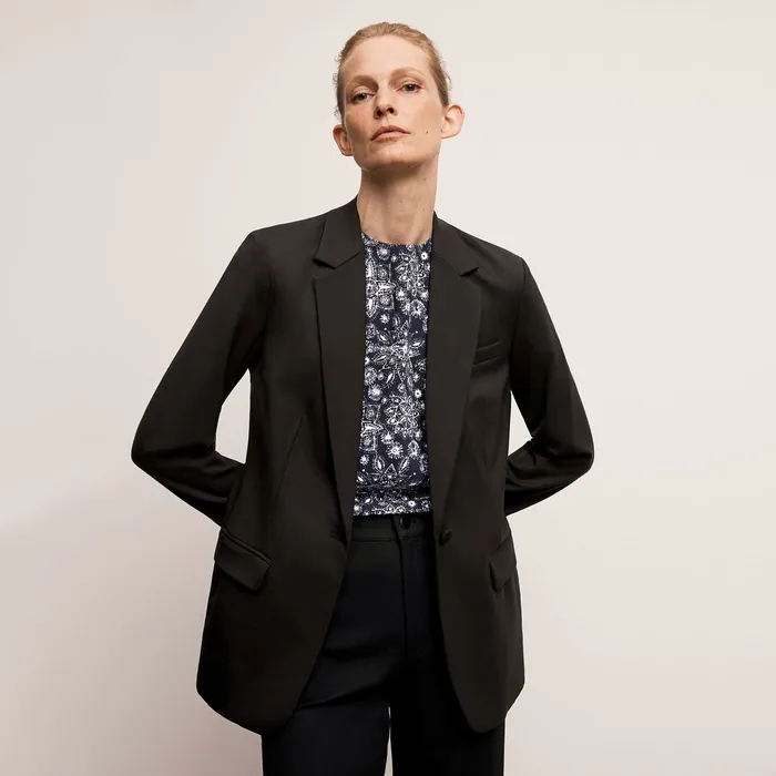 Suiting M M LaFleur Women The Yiyan Classic Blazer 8211 Wool Twill Black