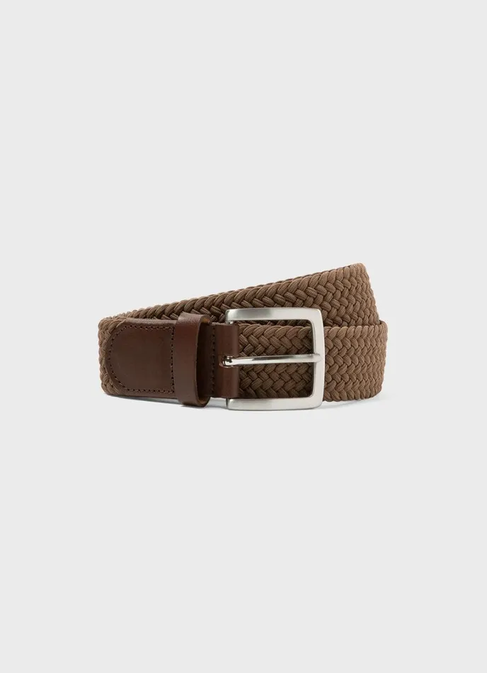 SUNSPEL Belts Elasticated Braided Belt Light Brown 8211 Men