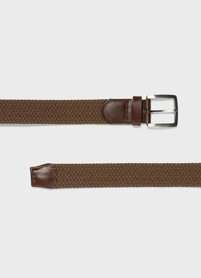 SUNSPEL Belts Elasticated Braided Belt Light Brown 8211 Men