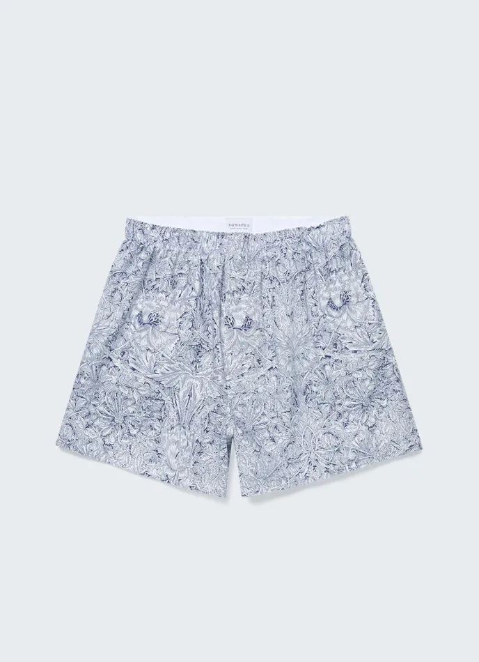 SUNSPEL Boxer Shorts Classic Boxer Shorts In Liberty Fabric Indigo Morris 8211 Men
