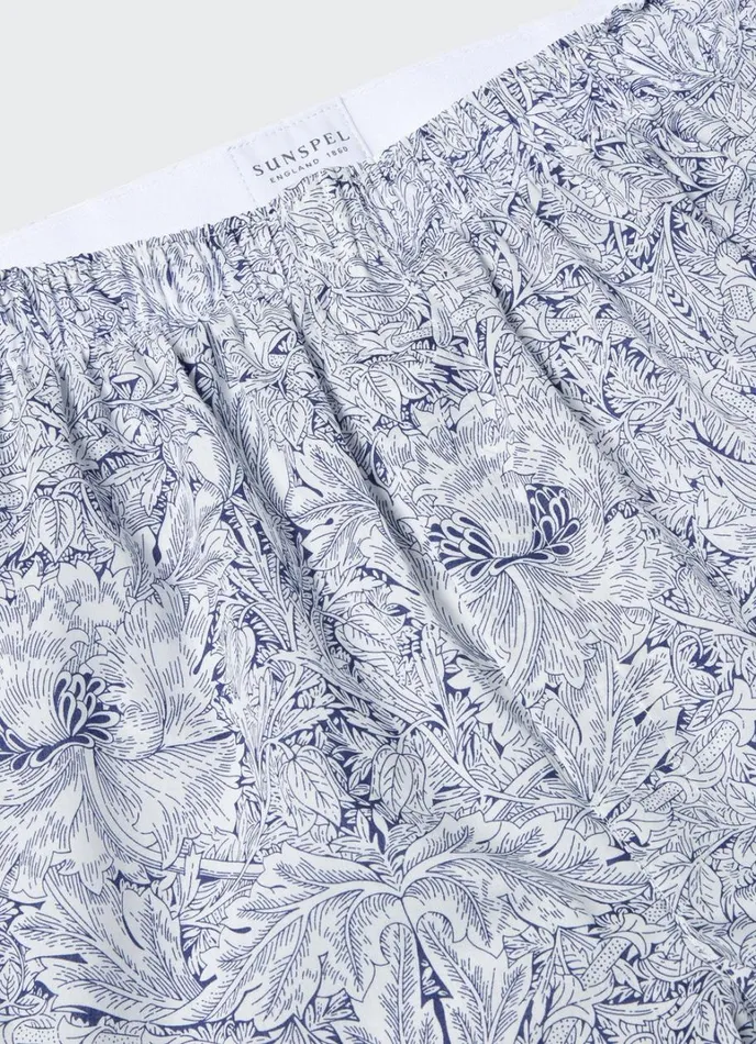 SUNSPEL Boxer Shorts Classic Boxer Shorts In Liberty Fabric Indigo Morris 8211 Men
