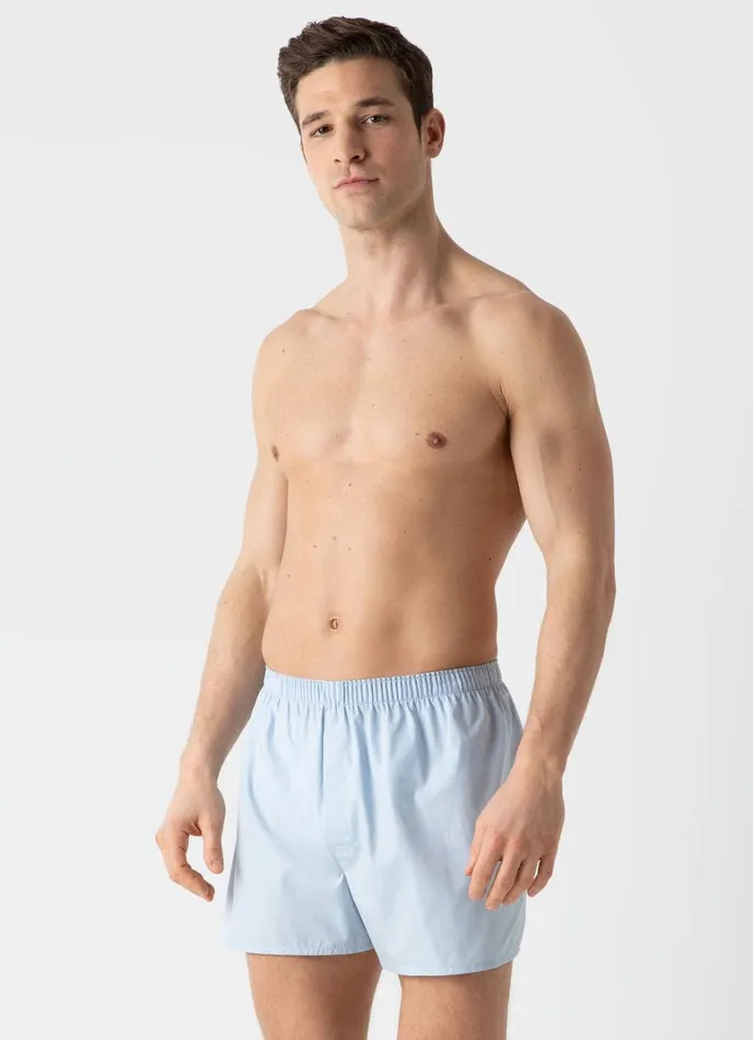SUNSPEL Boxer Shorts Classic Boxer Shorts Plain Blue 8211 Men